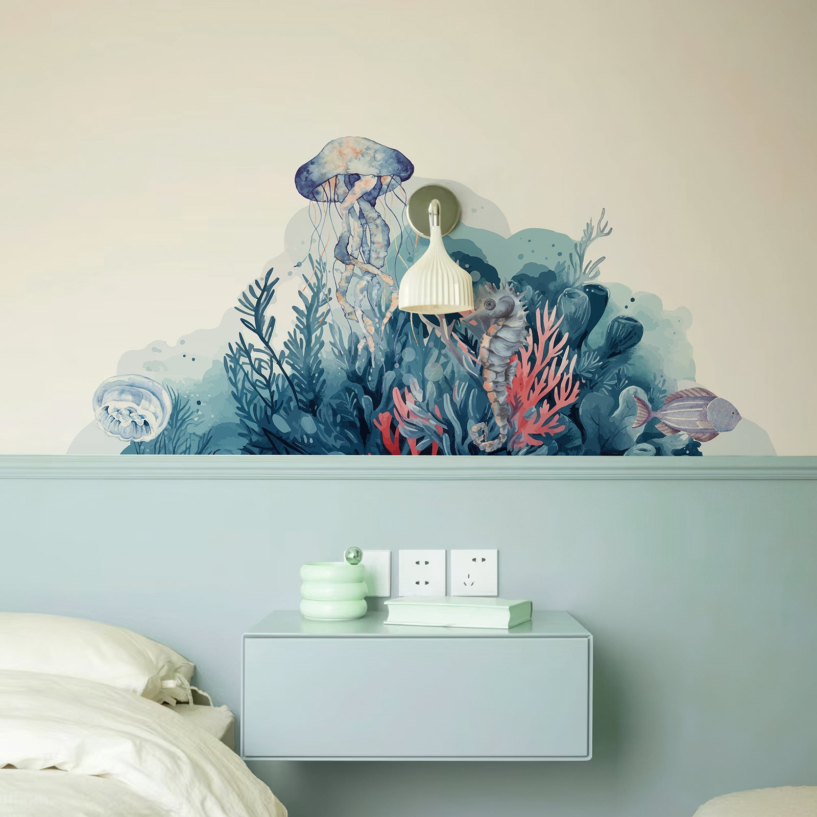 Underwater Scene Peel and Stick Wall Decal