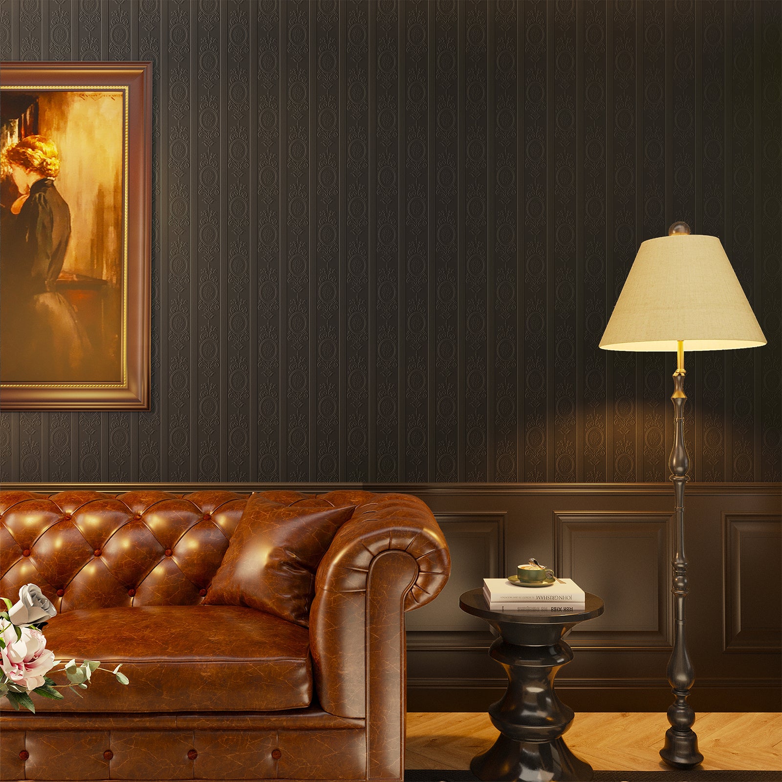 Muti-Color Rococo Peel and Stick Wallpaper