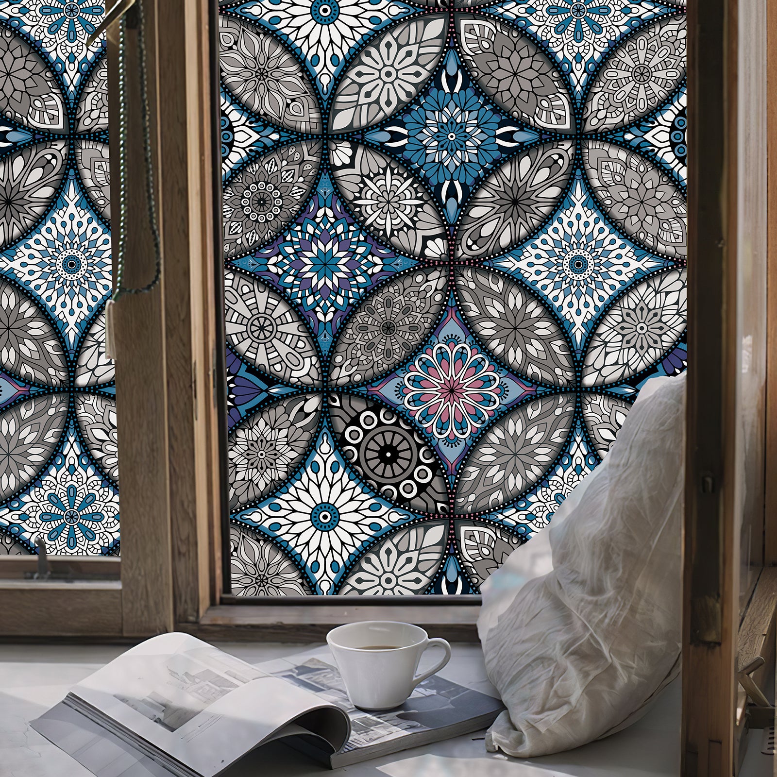Multicolor Stained Glass Window Film