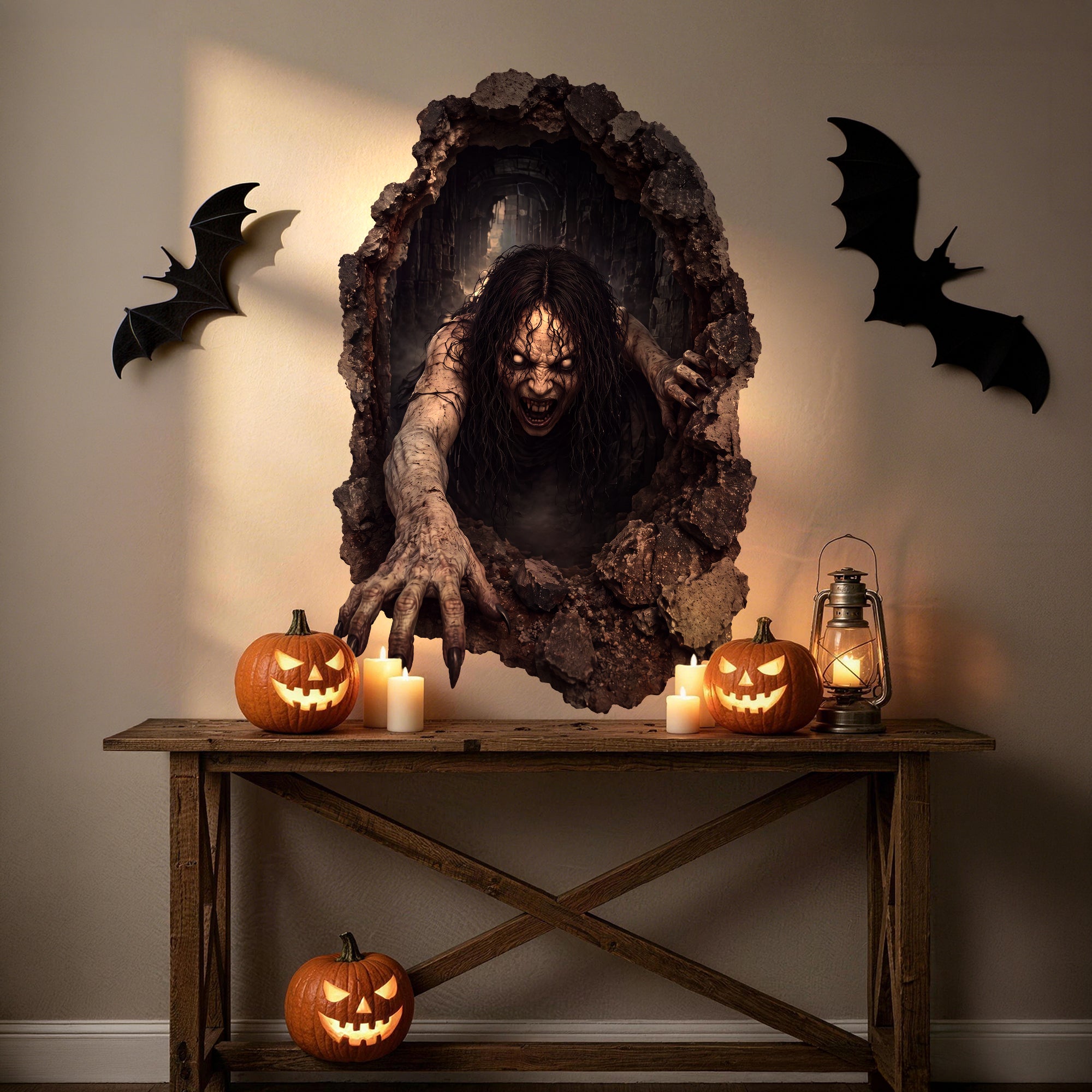 Halloween decorations Haunted Reach Peel and Stick Wall Decal