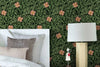 Dark Black Leaf  Waterproof  Peel and Stick Wallpaper