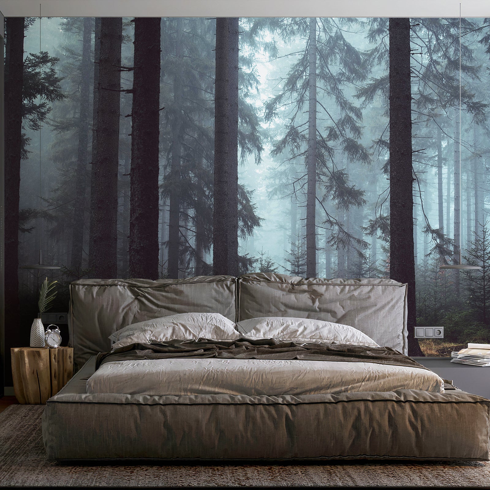 Misty Forest Peel and Stick Wall Mural