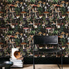 Boho Leaf Forest Mushroom Wallpaper