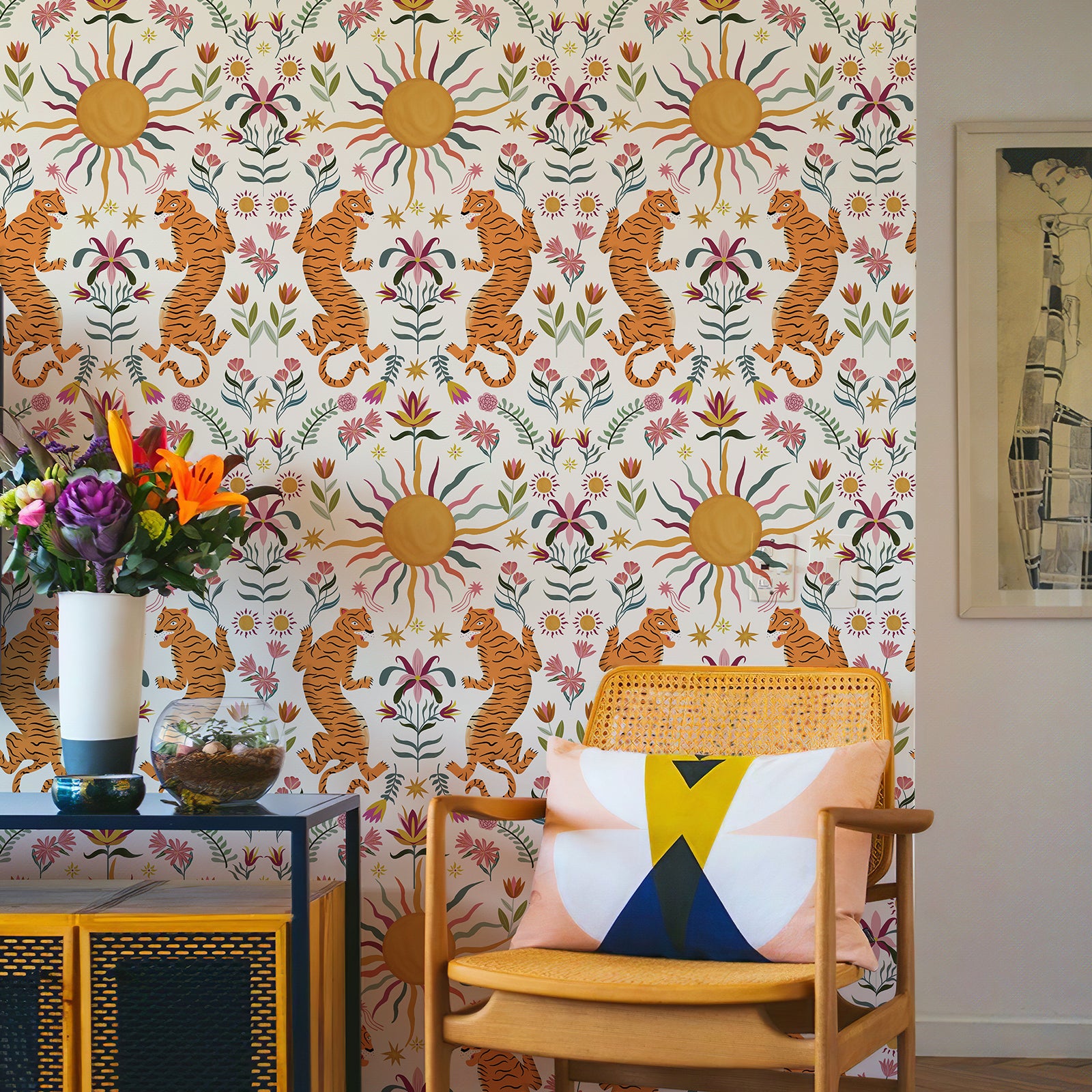 Wild & Playful Tiger Wallpaper