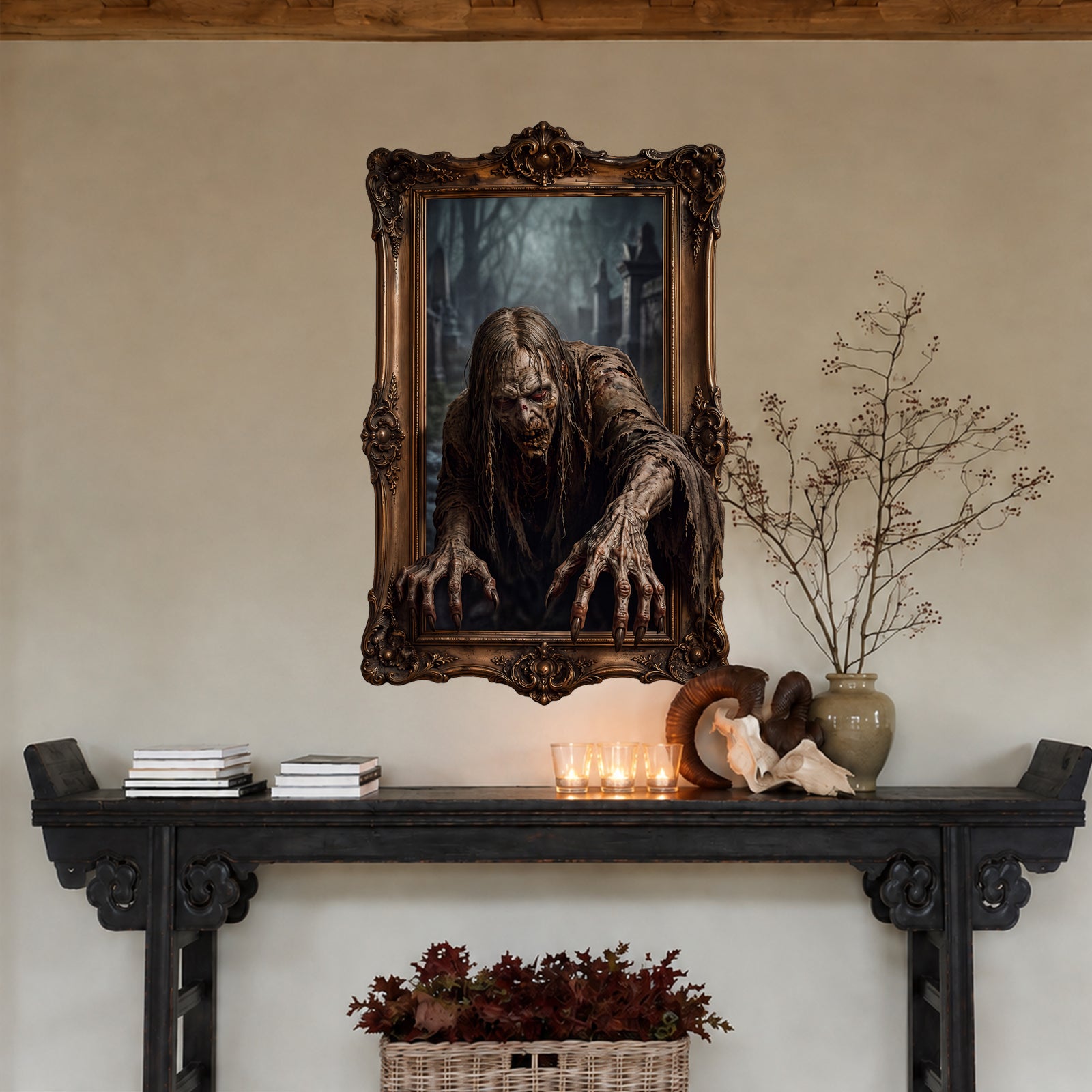 Halloween decorations Haunted Portrait Peel and Stick Wall Decal Wall Painting