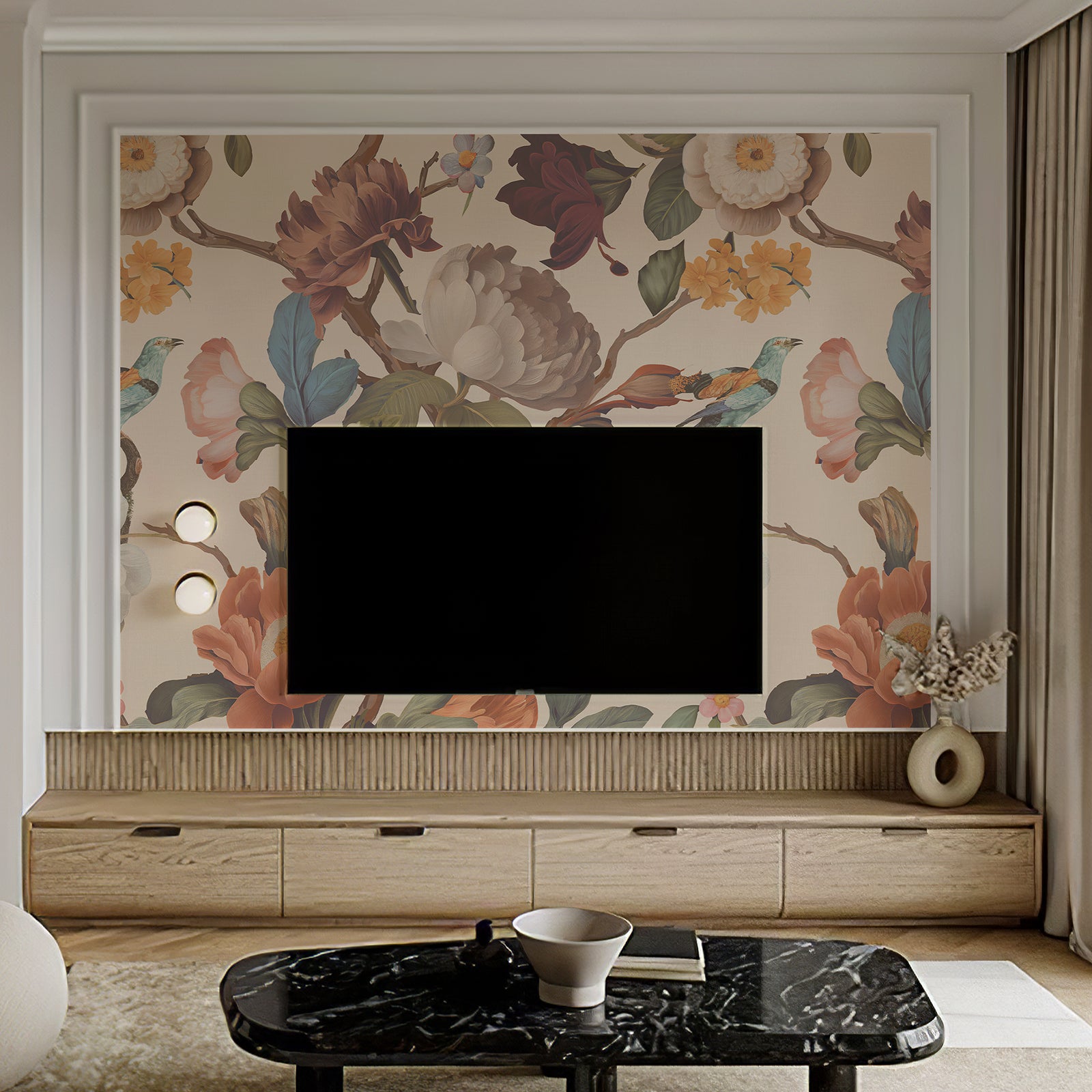 Floral Branches Peel and Stick Wall Mural