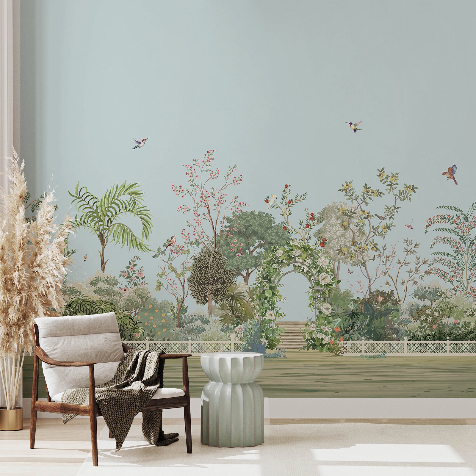 Garden at Dawn Peel and Stick Wall Mural