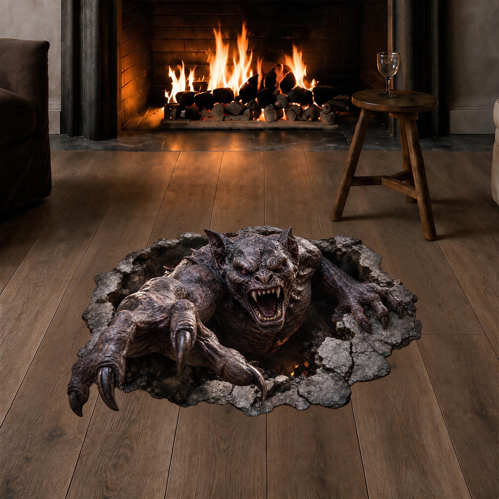 Halloween decorations Hellspawn Breakout Peel and Stick Floor Decal