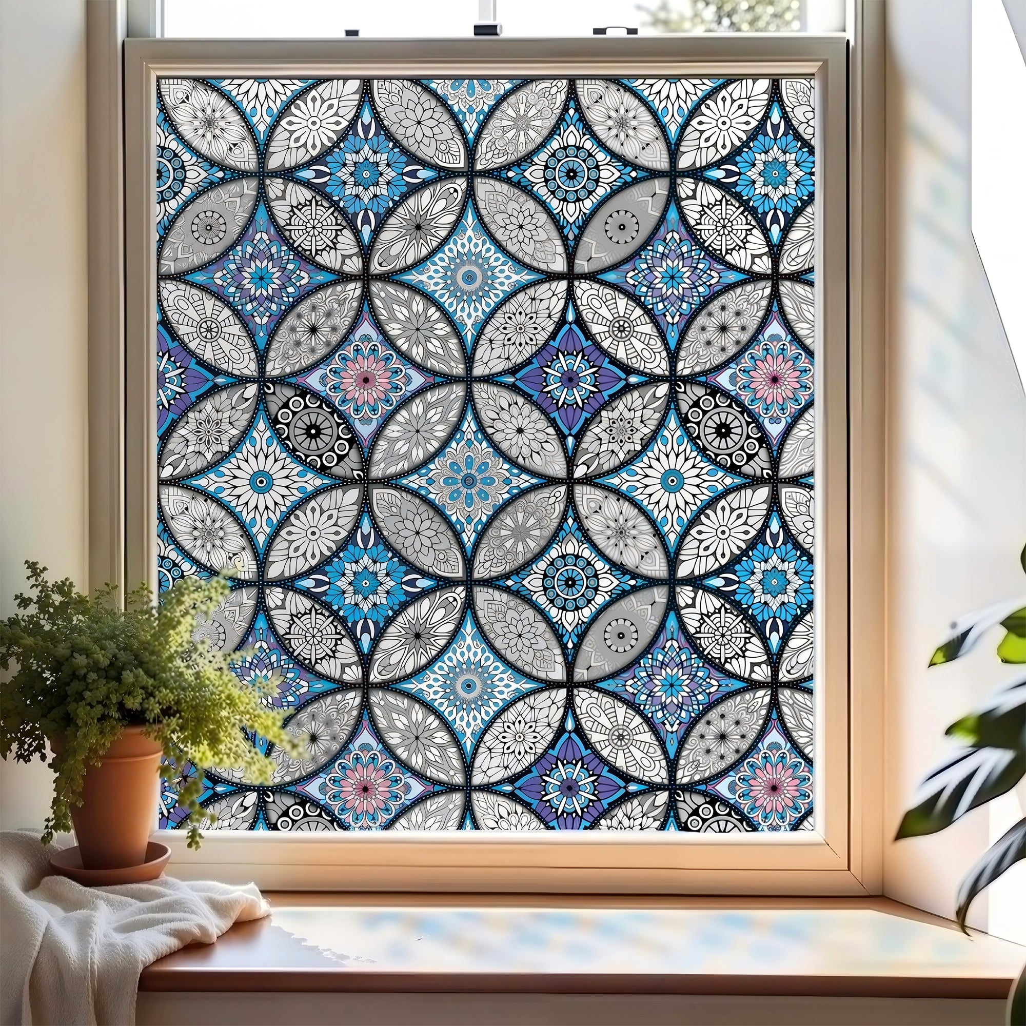 Multicolor Stained Glass Window Film