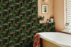 Botanical Fern&Fish Leaf Wallpaper