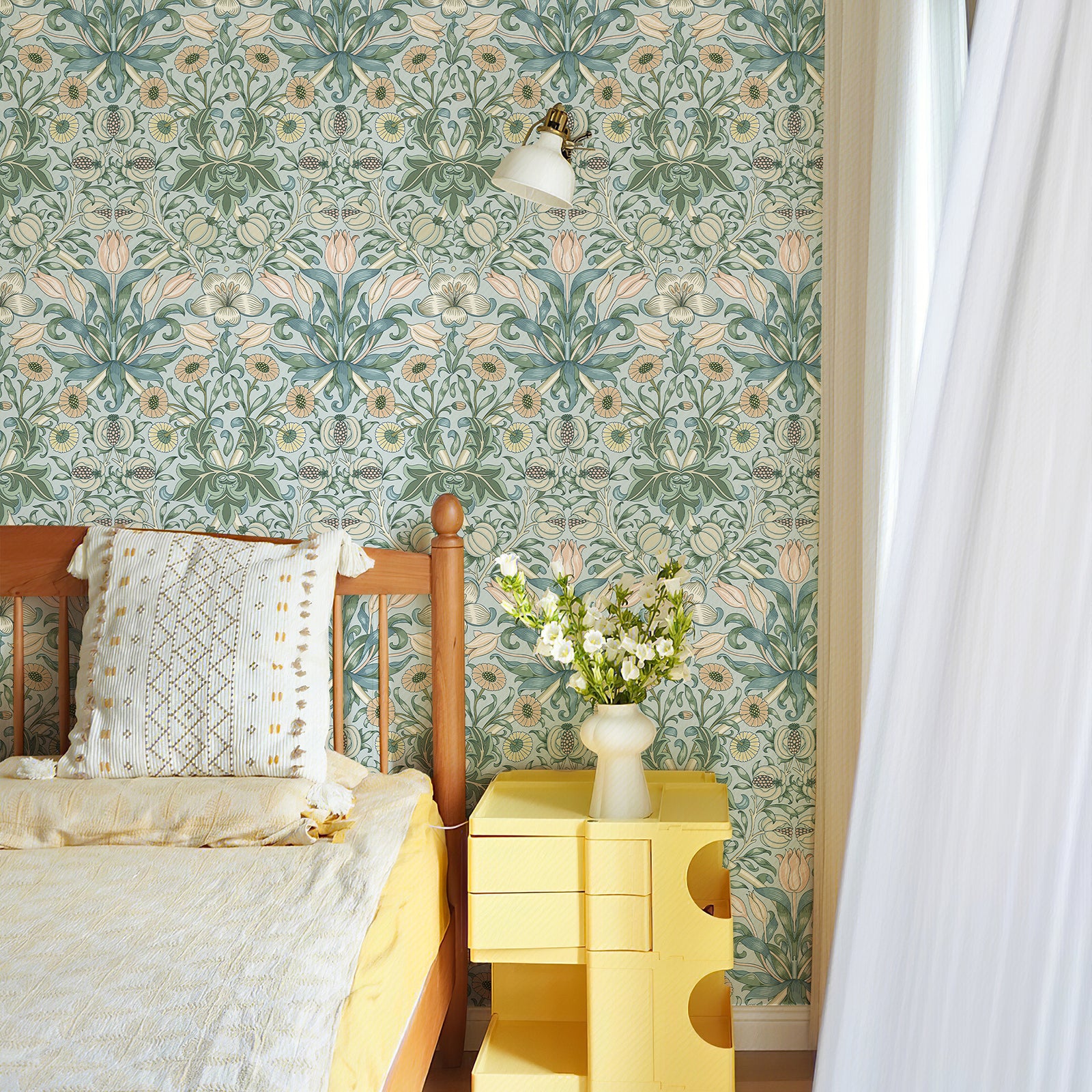 Vintage Pomegranate Flower Wallpaper