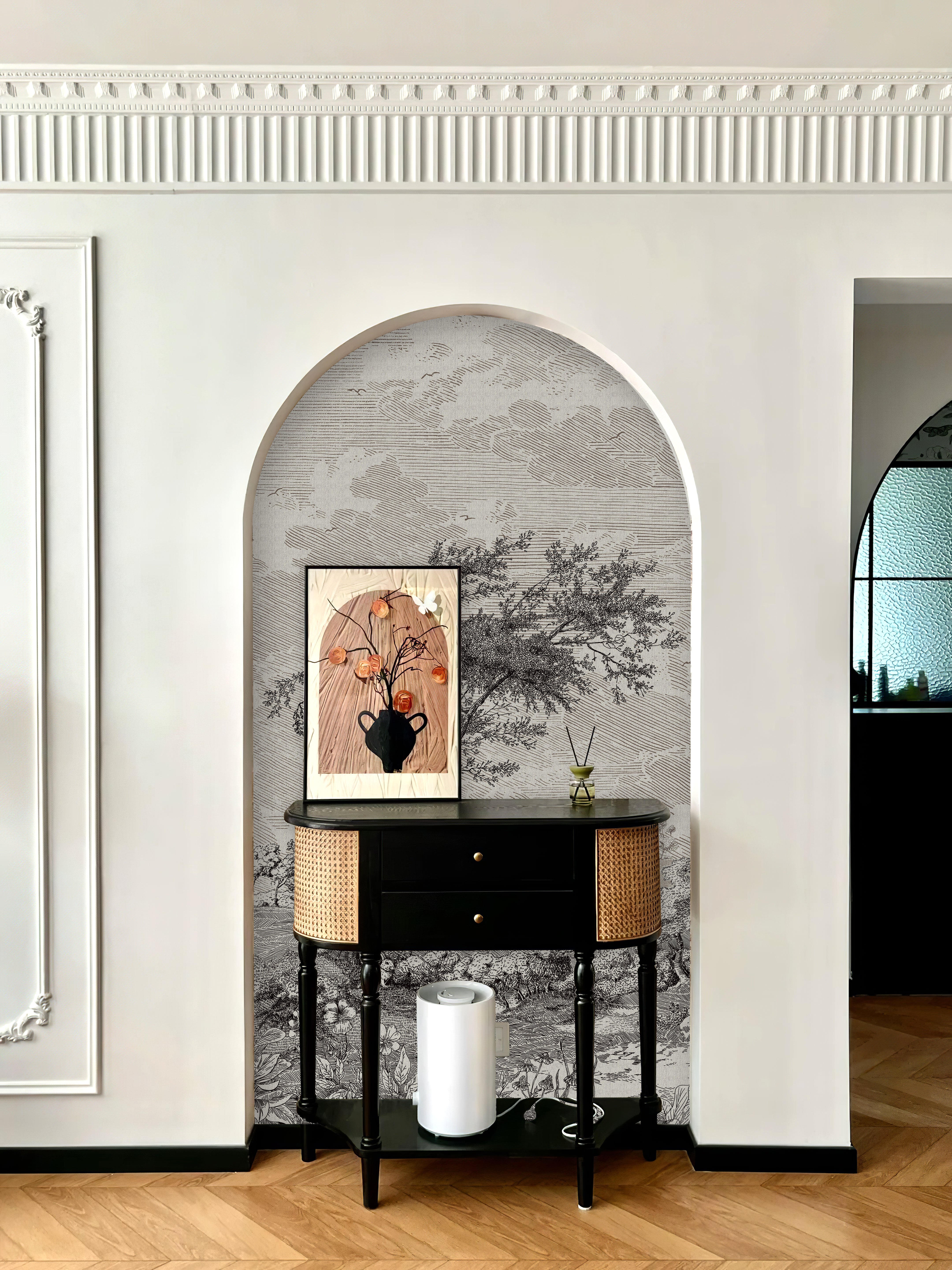 Arch Vintage Pastoral Landscape Peel and Stick Wall Decal