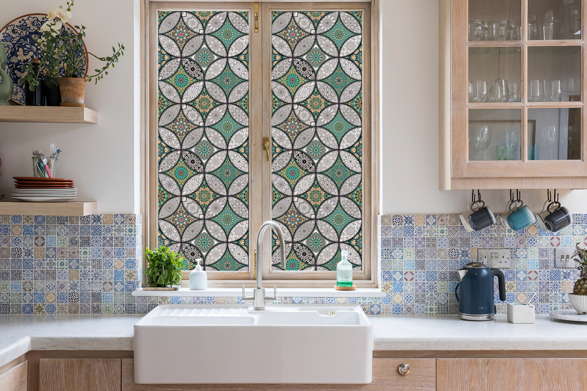 Multicolor Stained Glass Window Film