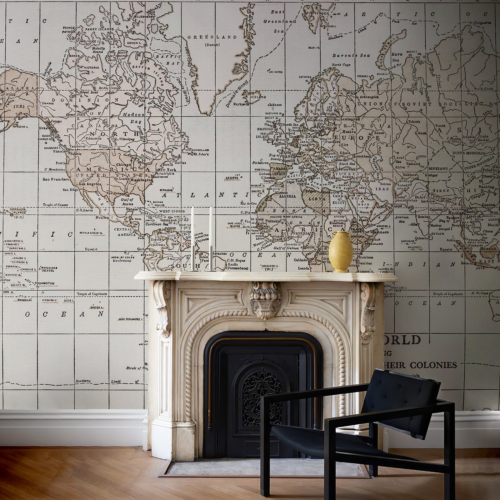 Map Vintage Peel and Stick Wall Mural