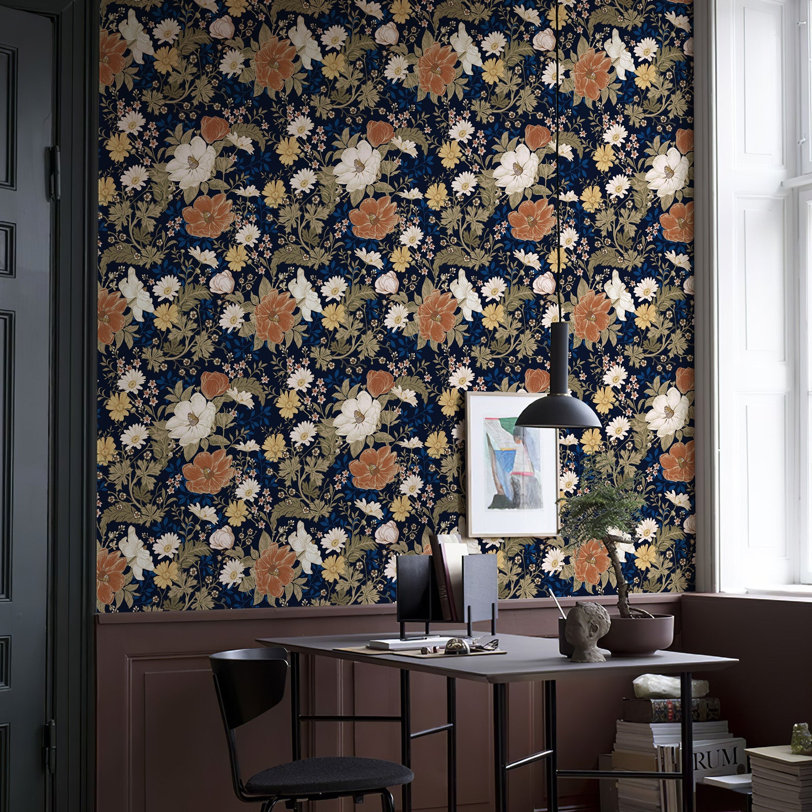 Vintage Farmhouse Botanical Wallpaper