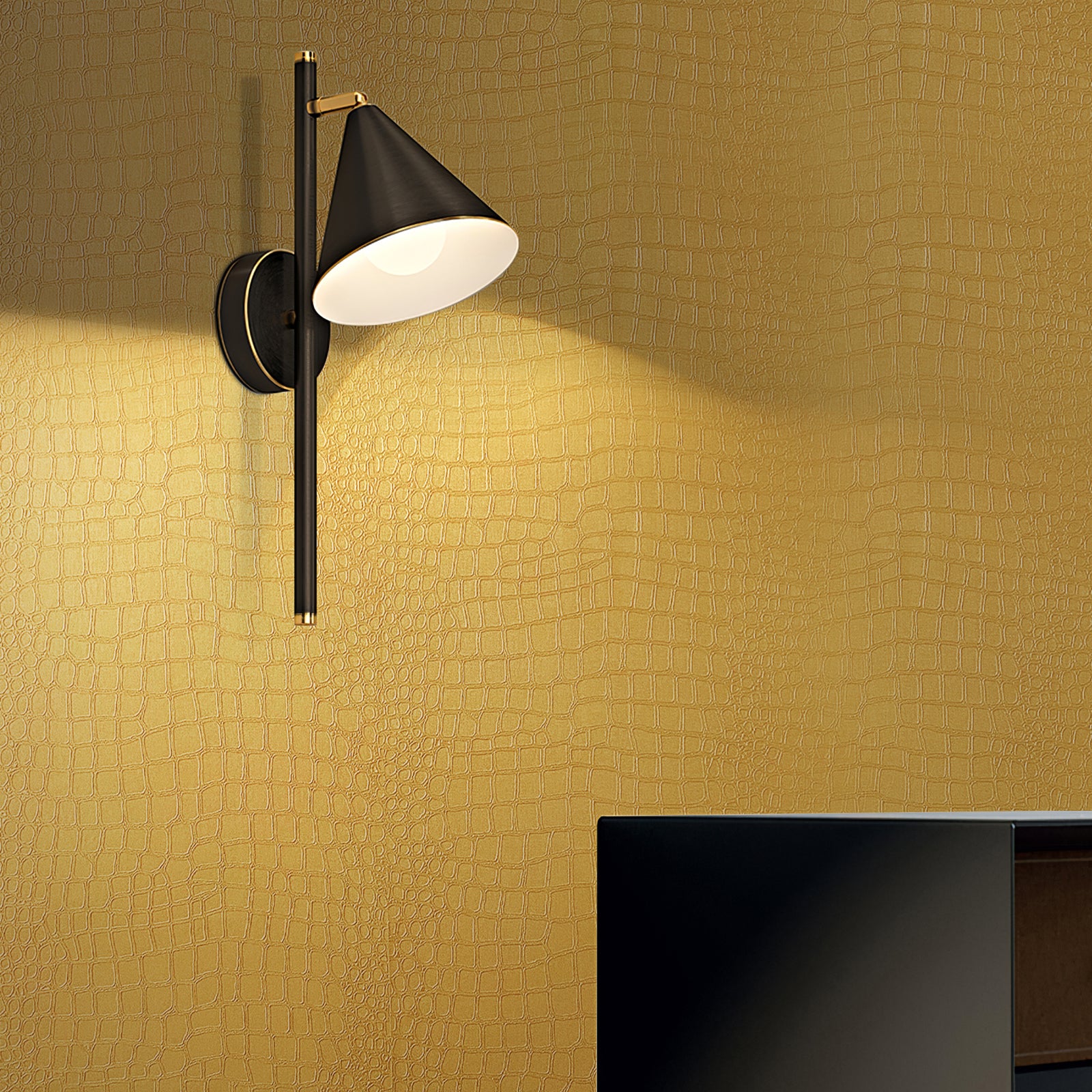 Removable Crocodile-Pattern Wallpaper, Embossed-Texture Wall Decal