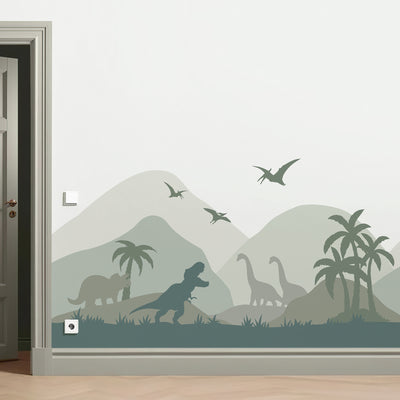 Dinosaurs Landscape Peel and Stick Wall Decal