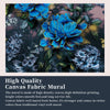Blue Gold floral Peel and Stick Wall Mural