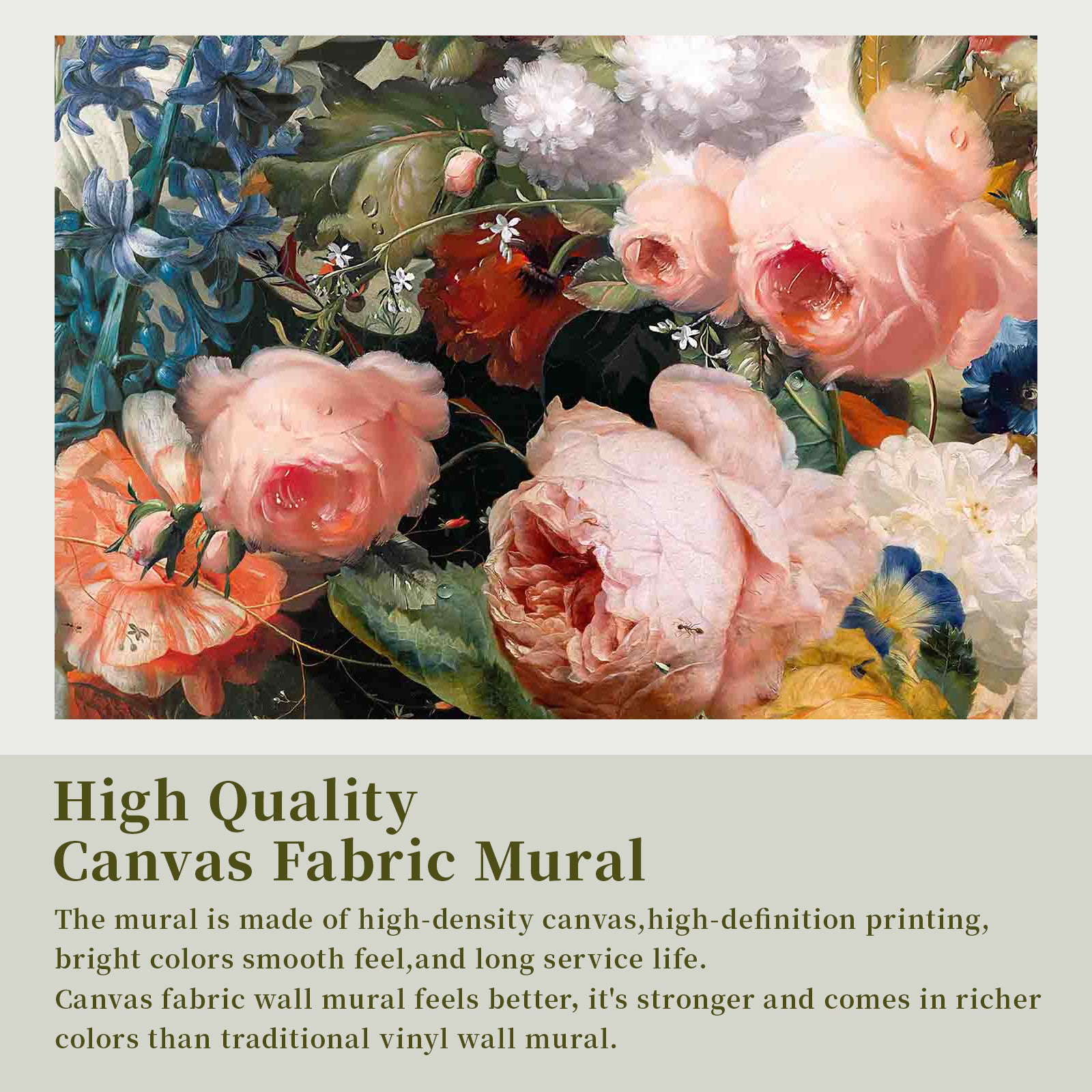 Clolorful Flowers Peel and Stick Wall Mural