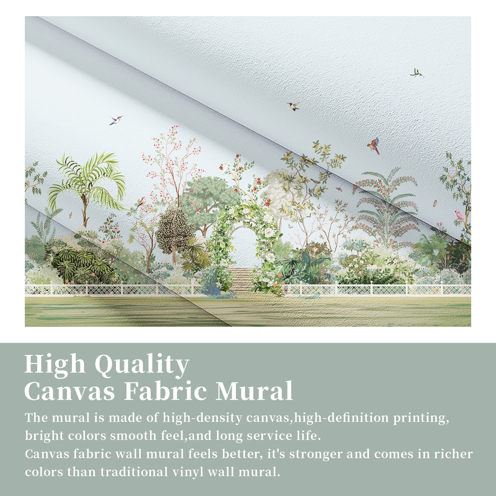 Garden at Dawn Peel and Stick Wall Mural