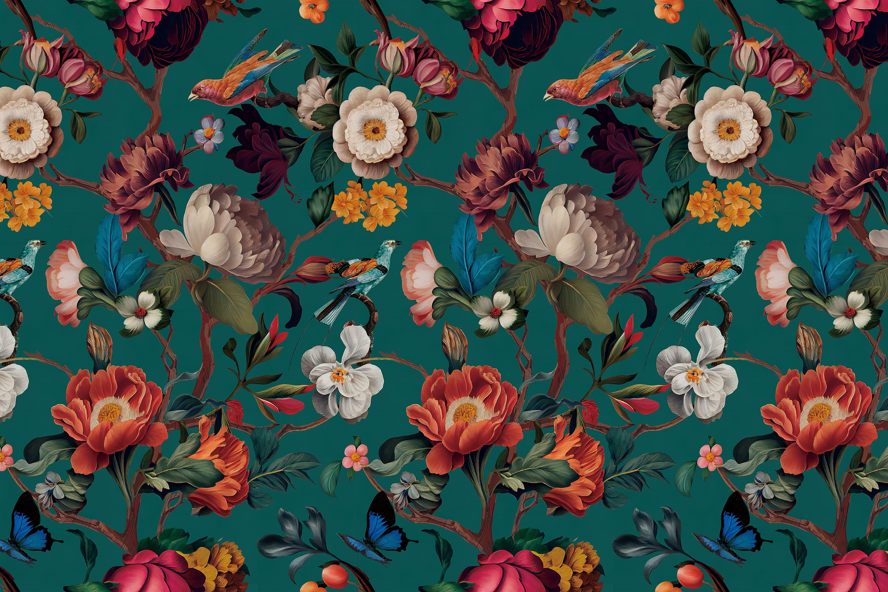 Floral Branches Peel and Stick Wall Mural