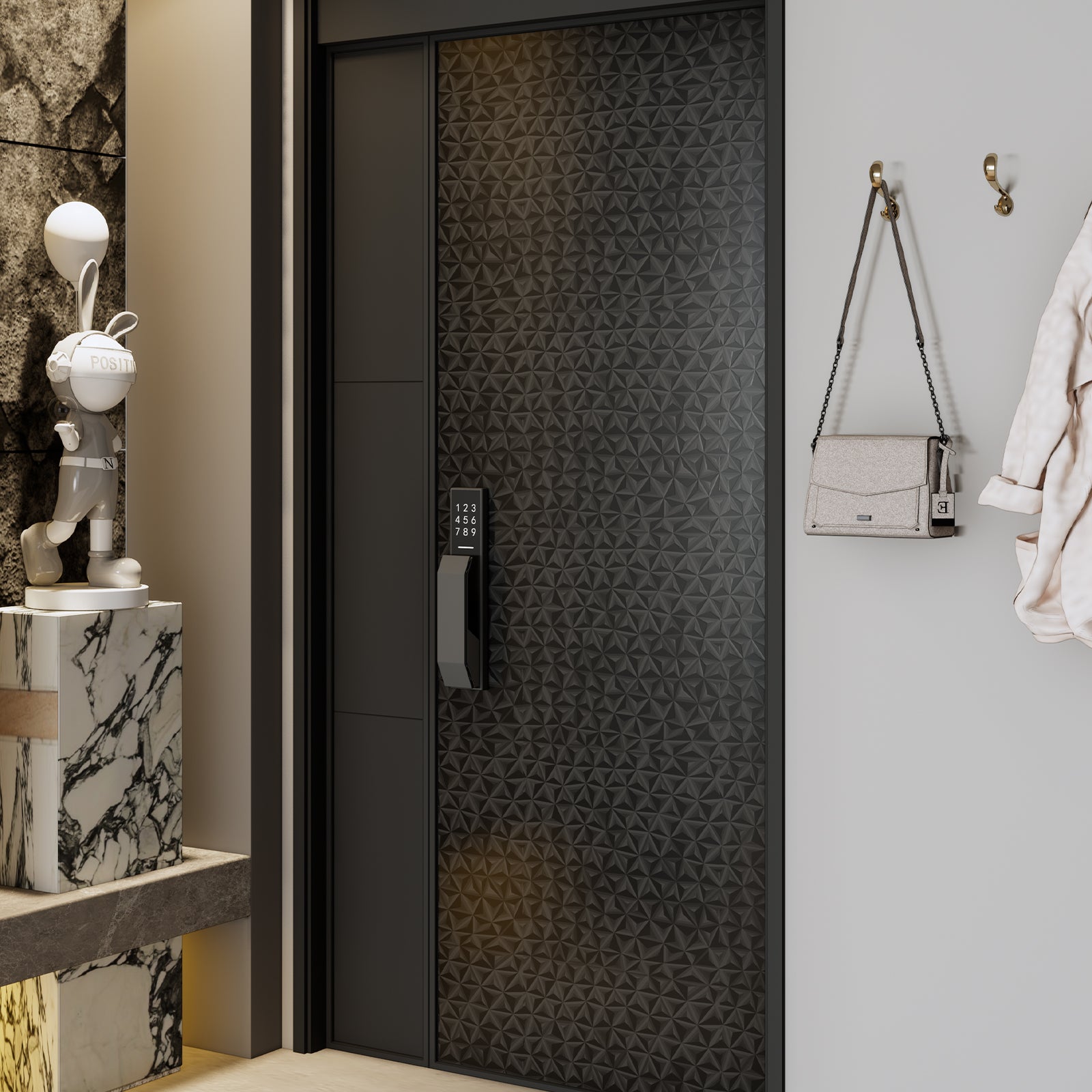 3D Star Textured Peel and Stick Wallpaper