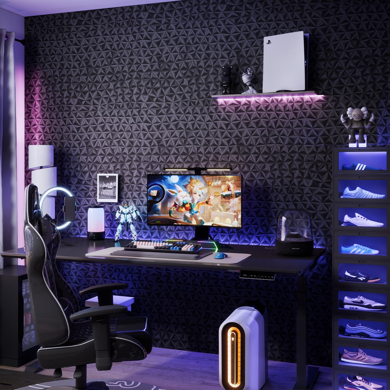 3D Star Textured Peel and Stick Wallpaper