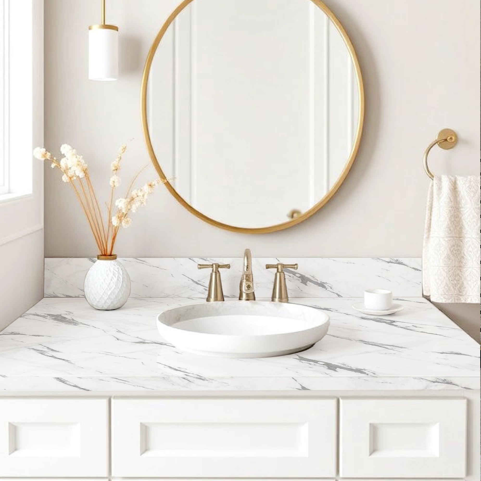 Marble Veined Peel and Stick Wallpaper