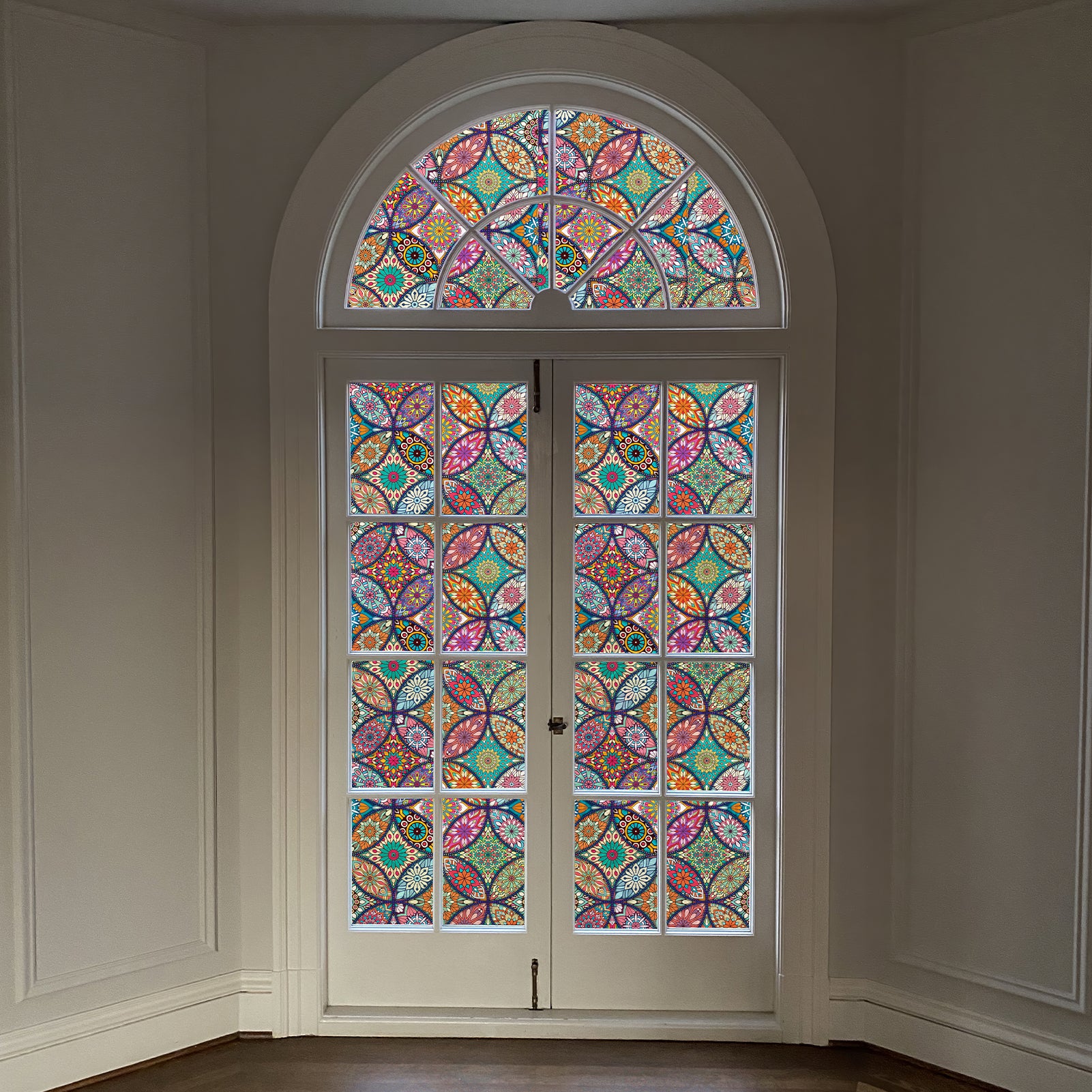 Multicolor Stained Glass Window Film
