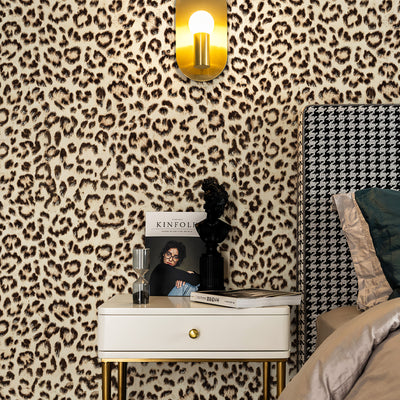 JIFFDIFF Leopard Print Peel and Stick Wallpaper