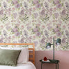 Purple Lilac Floral Vintage Peel and Stick Wallpaper