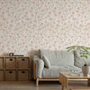 Soft Pink Cute Floral Peel and Stick Waterproof Wallpaper