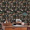 Boho Leaf Forest Mushroom Wallpaper