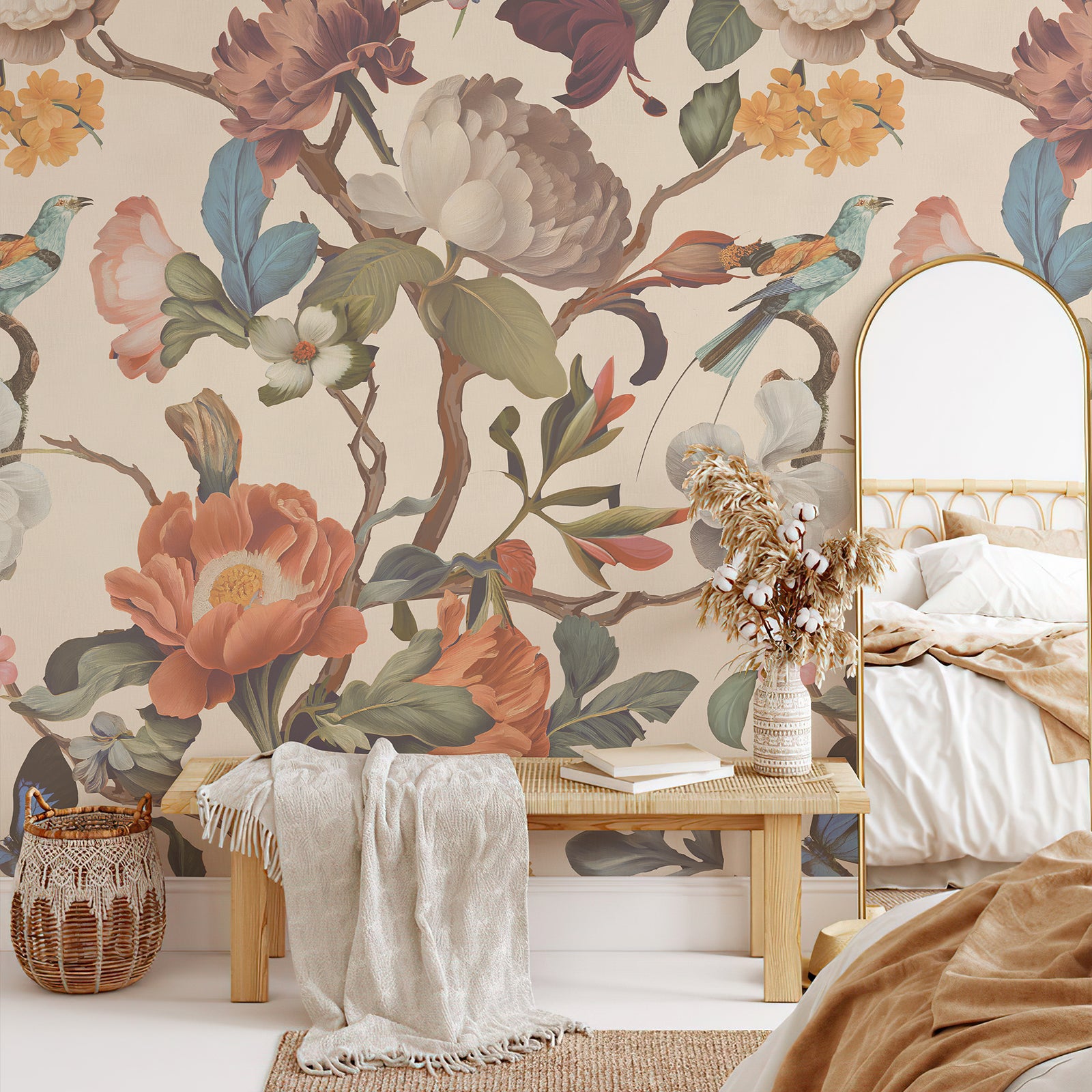 Floral Branches Peel and Stick Wall Mural