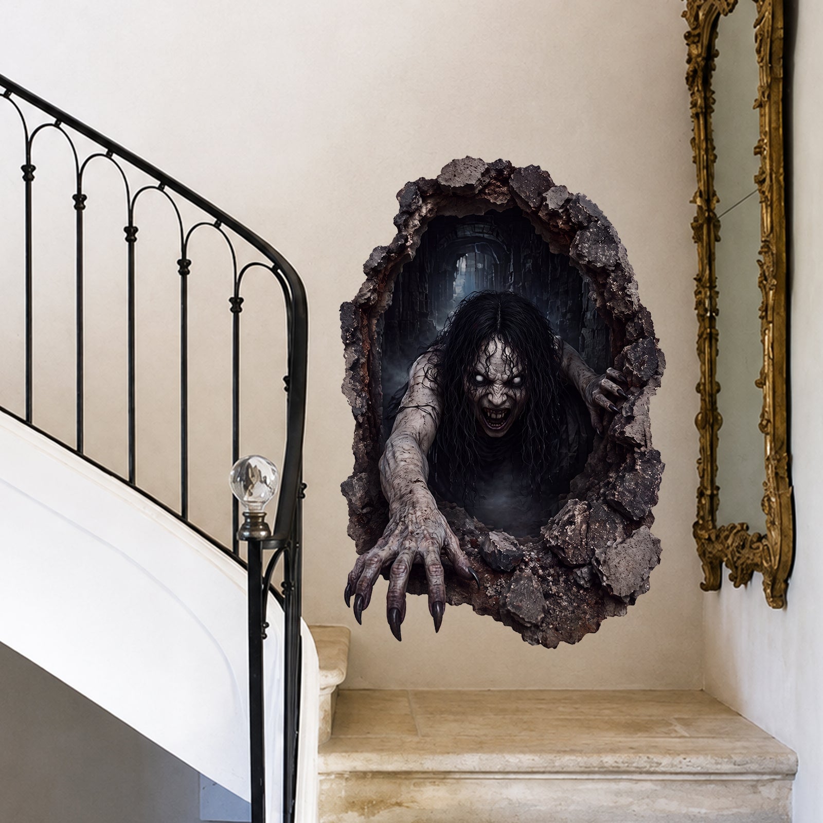 Halloween decorations Haunted Reach Peel and Stick Wall Decal