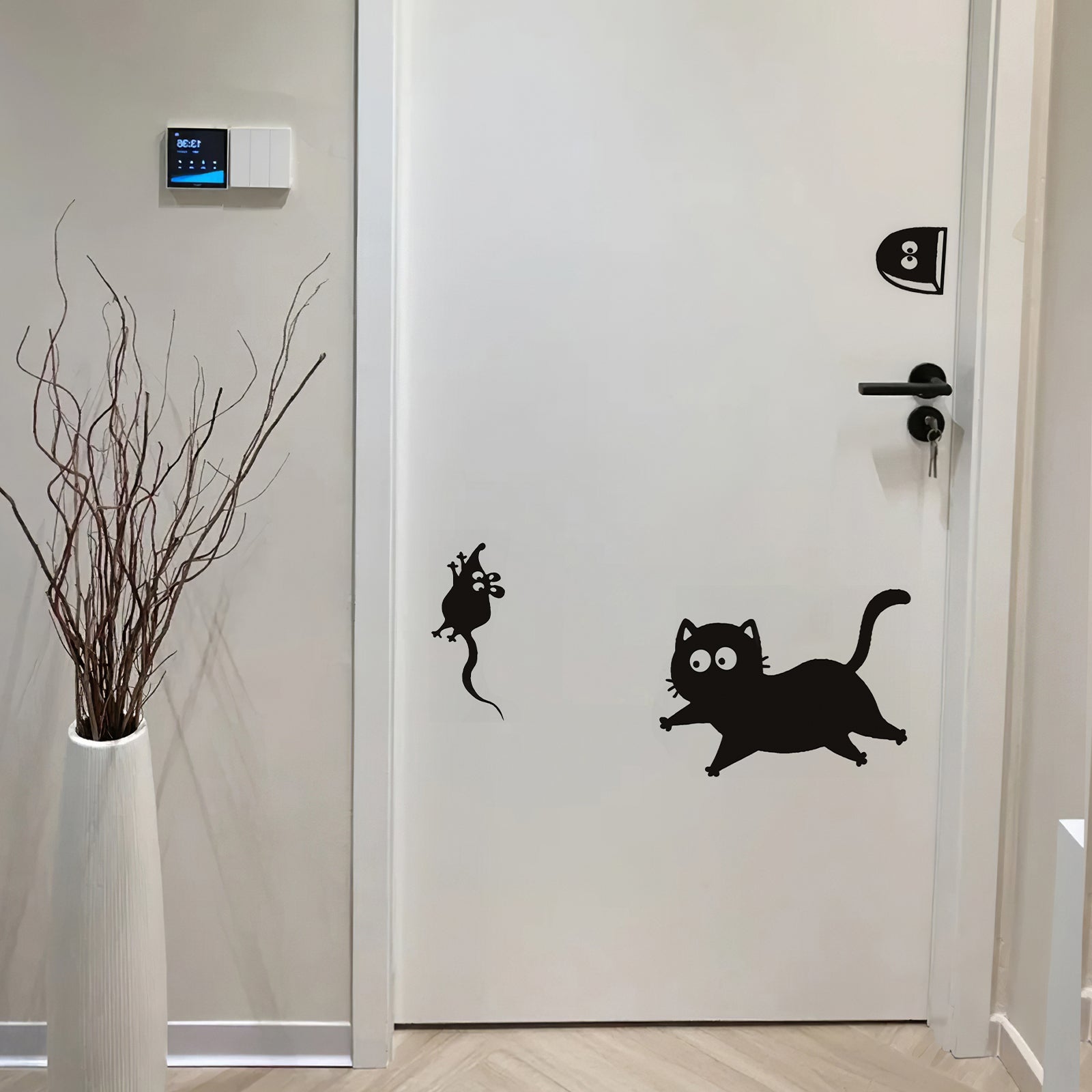 Cat & Mouse Peel and Stick Wall Decal