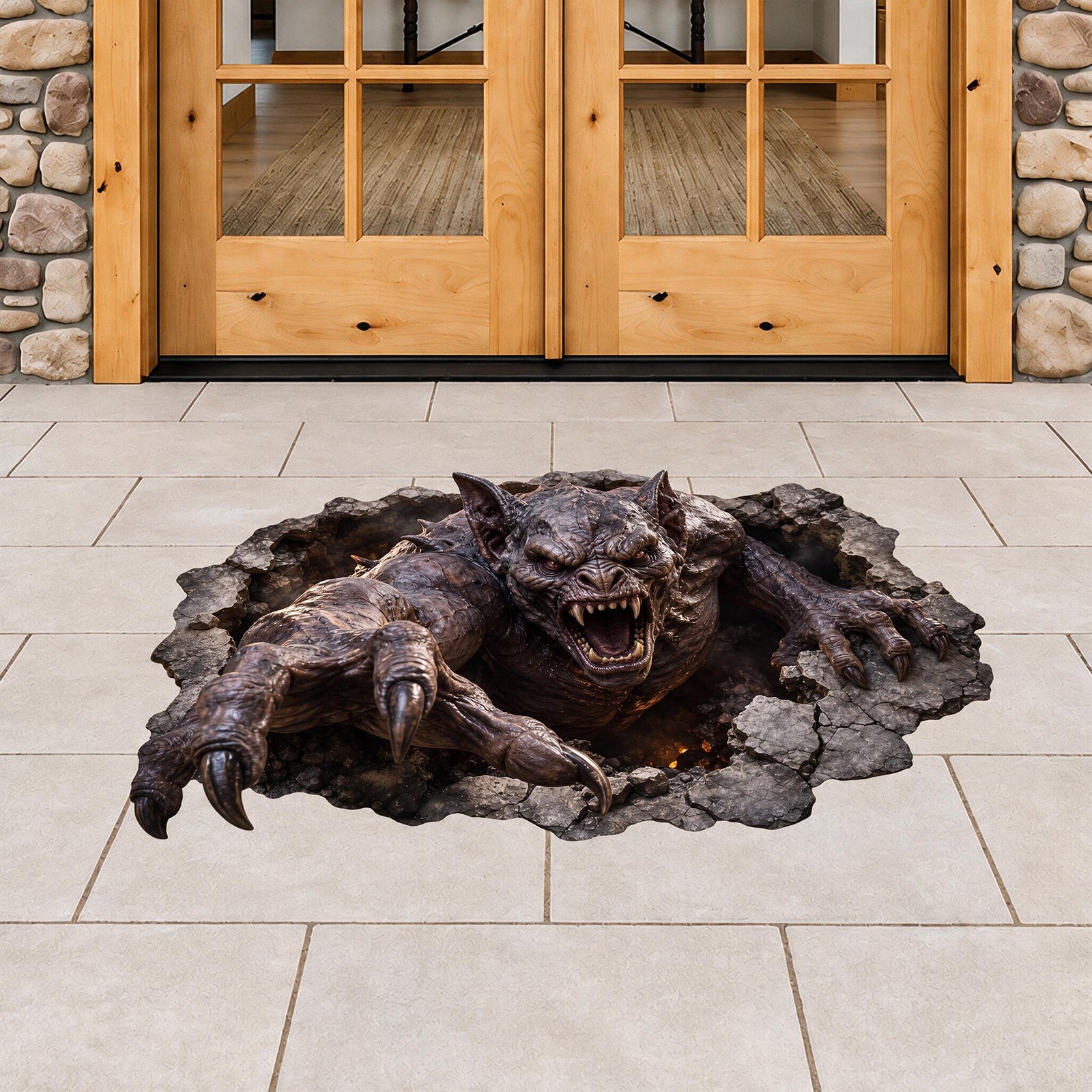 Halloween decorations Hellspawn Breakout Peel and Stick Floor Decal