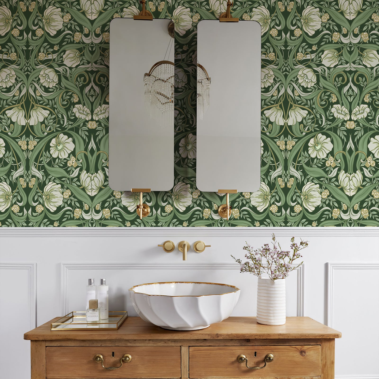 Vintage Floral Peel and Stick Wallpaper