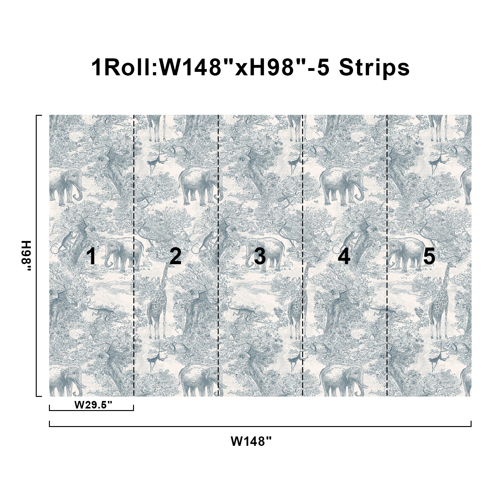 Animal Forest Party Peel and Stick Wall Mural