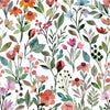 Green and Pink Wildflower Wallpaper