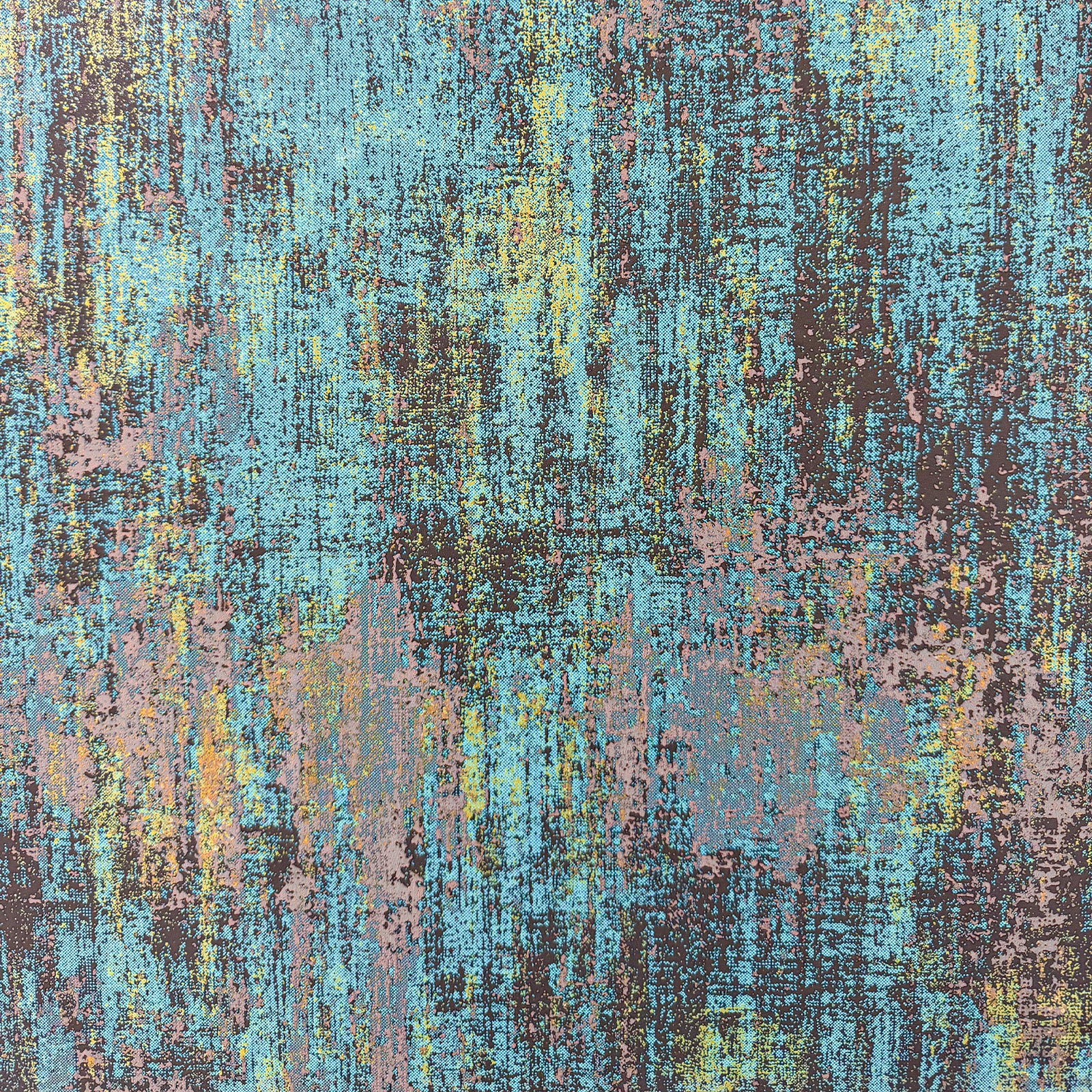 Distressed Metallic Wallpaper