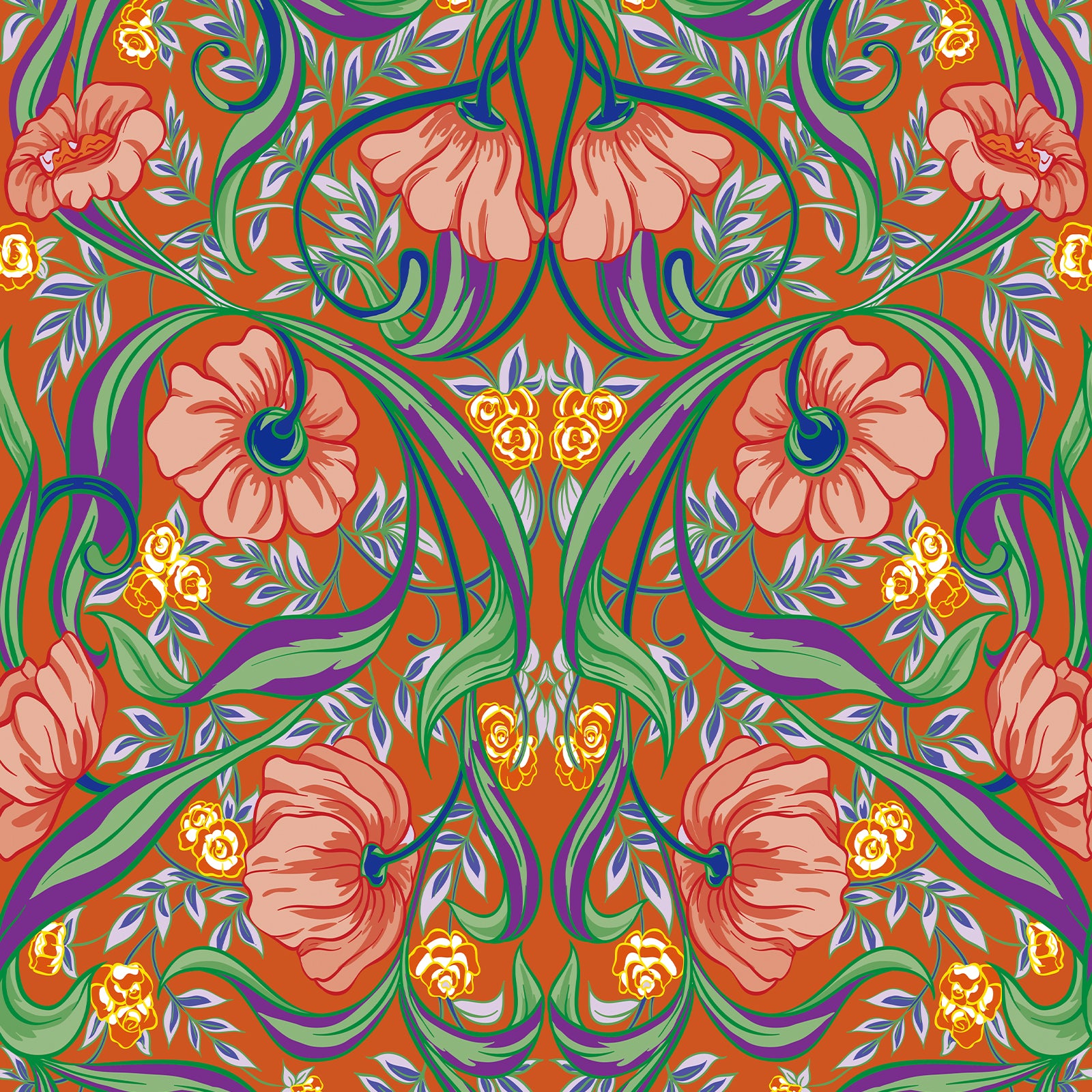 Vintage Floral Peel and Stick Wallpaper