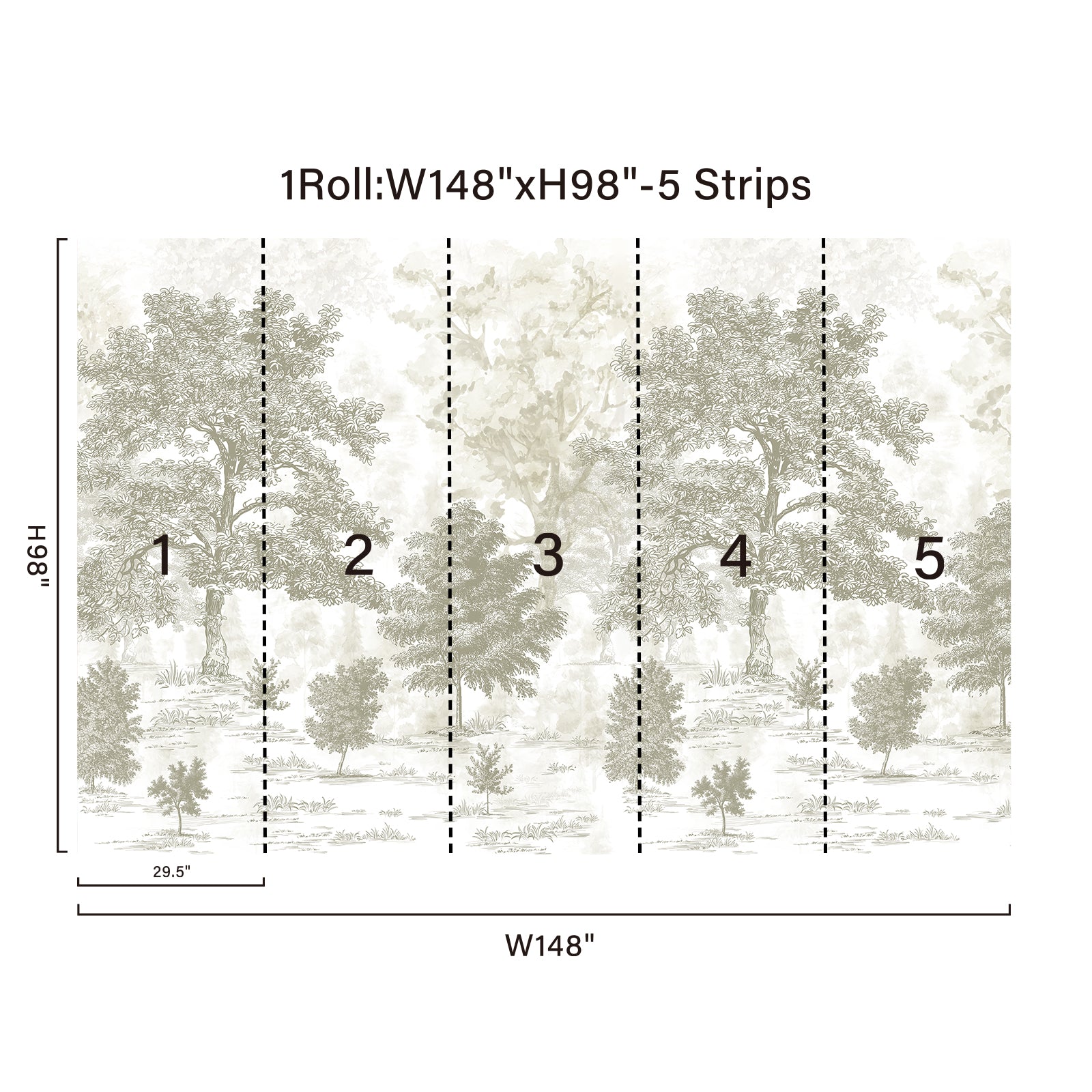 Vintage Forest Peel and Stick Wall Mural