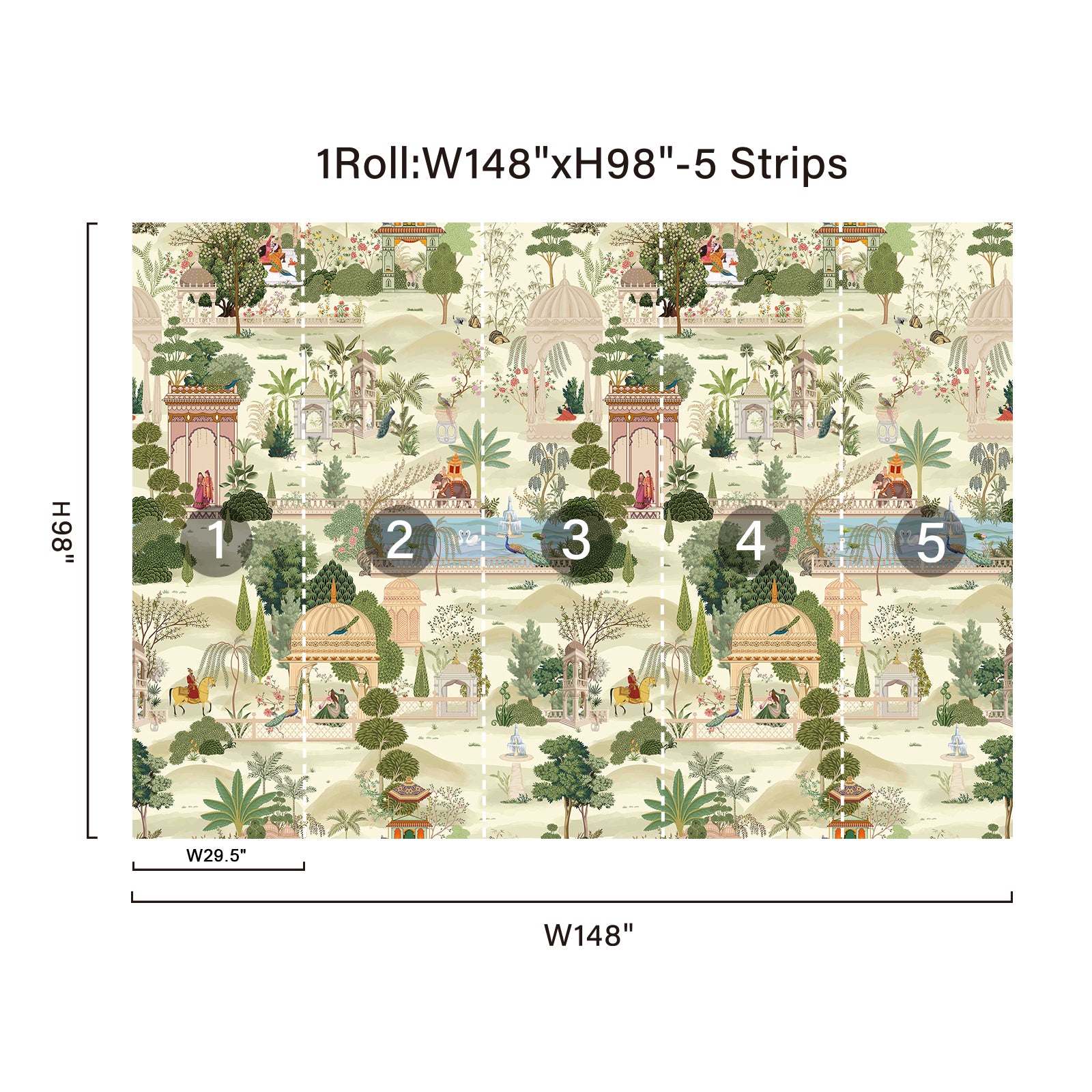 Green Forest Peel and Stick Wall Mural