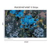 Blue Gold floral Peel and Stick Wall Mural