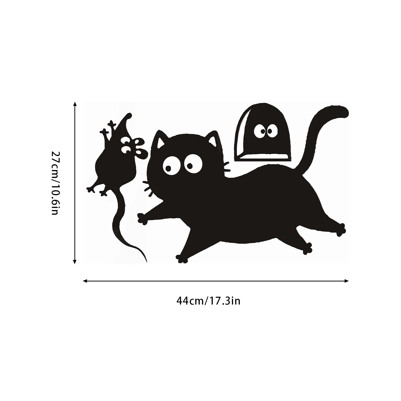 Cat & Mouse Peel and Stick Wall Decal