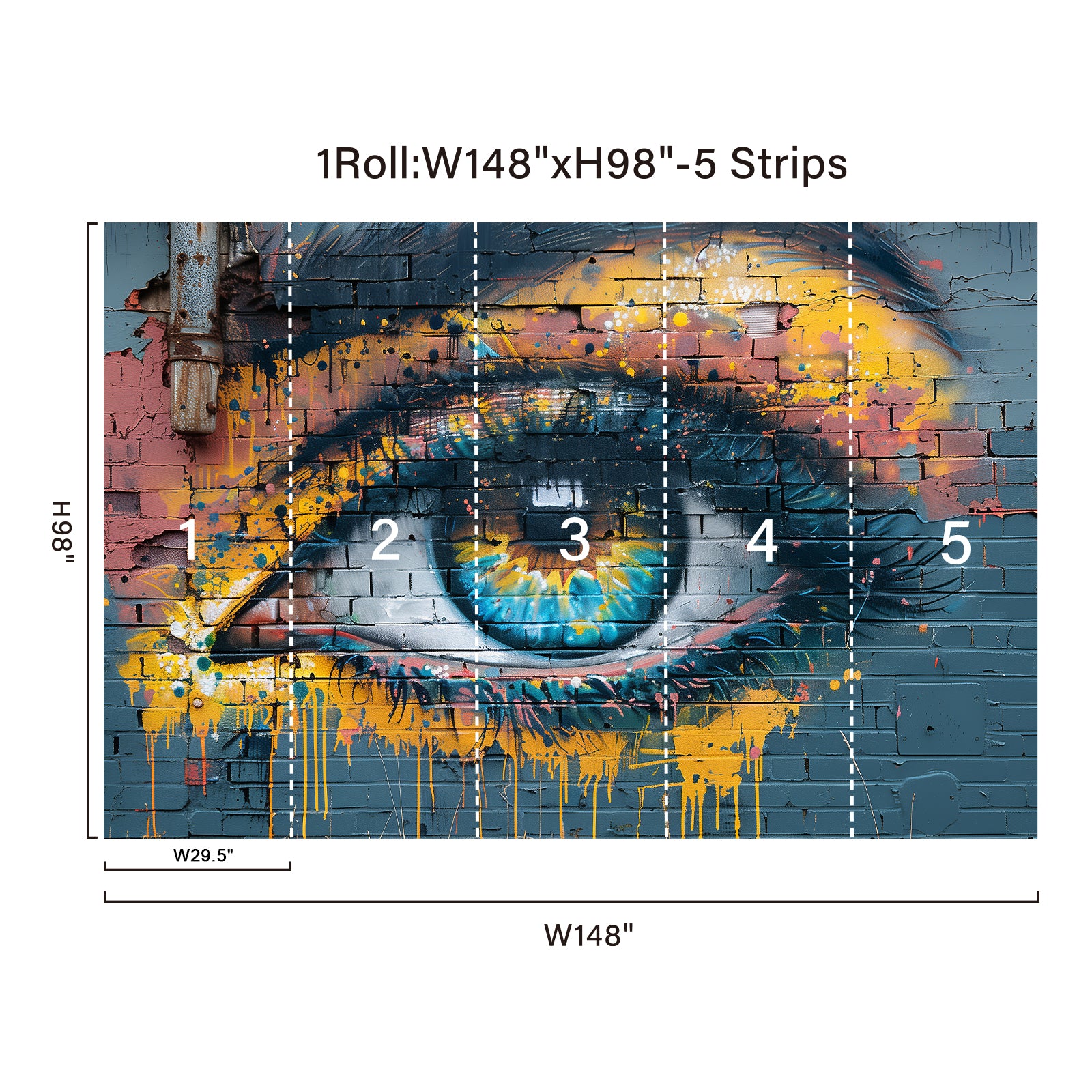 Abstract Eye Peel and Stick Wall Mural