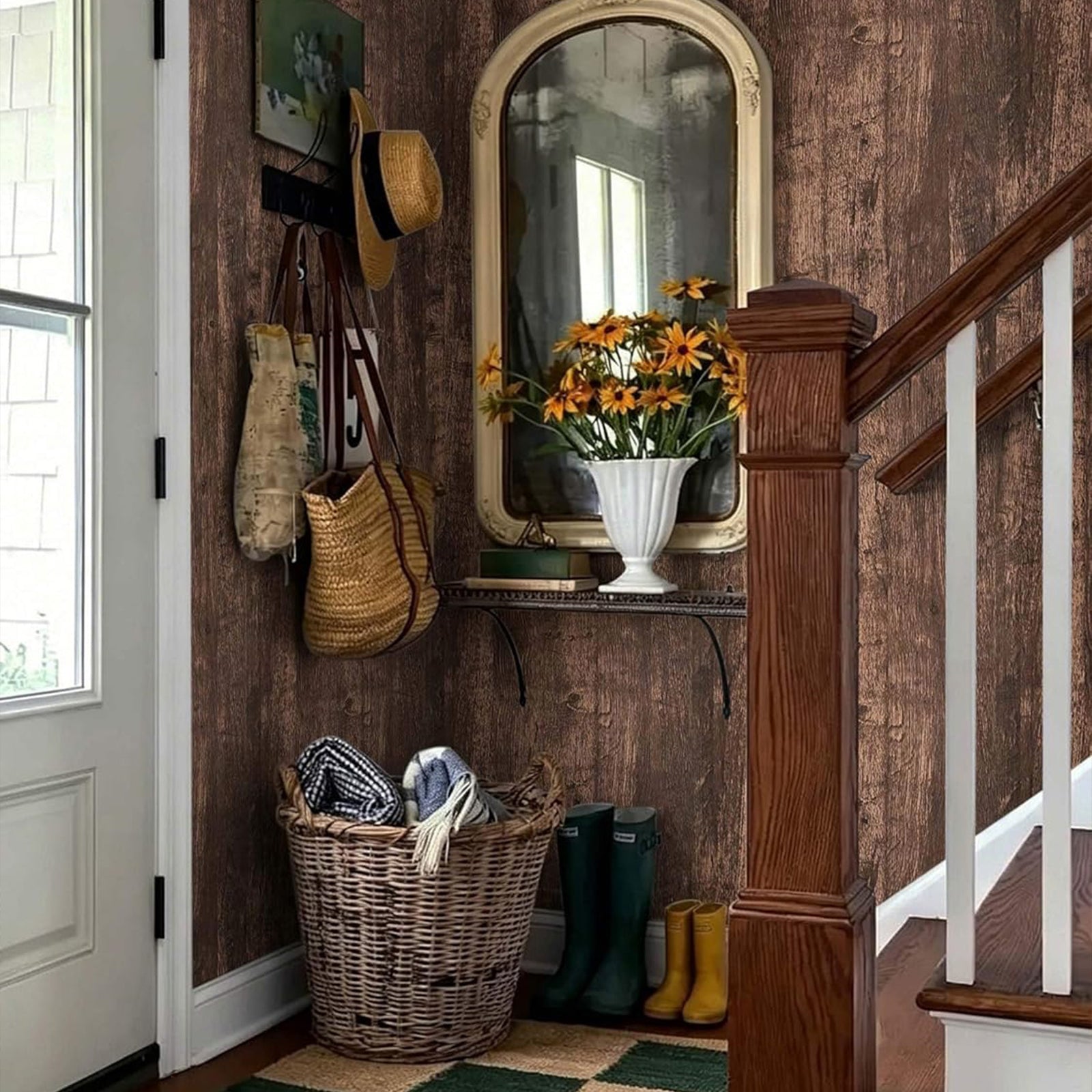 Natural Oak Vintage Wood Peel and Stick Wallpaper