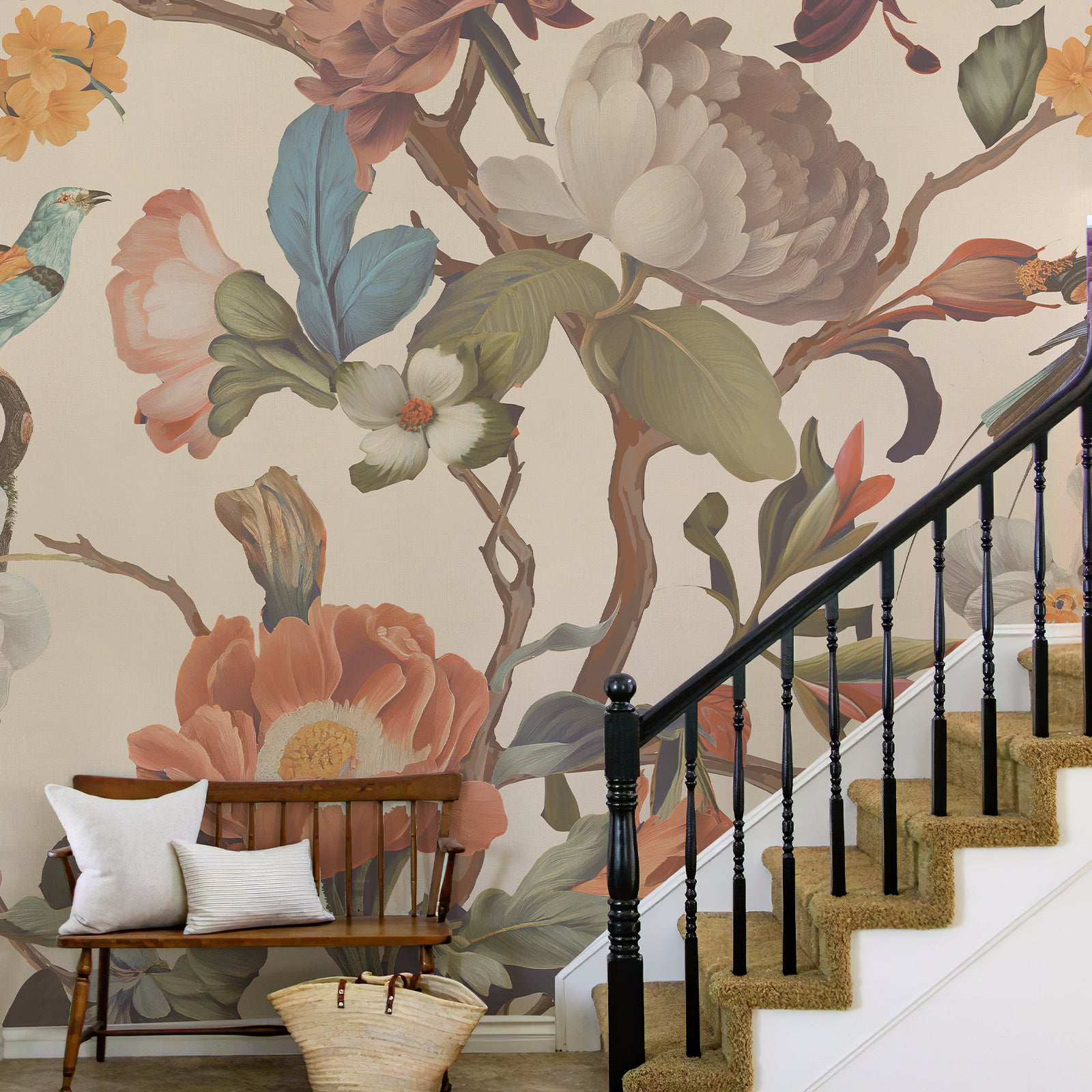 Floral Branches Peel and Stick Wall Mural