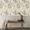 Purple Lilac Floral Vintage Peel and Stick Wallpaper